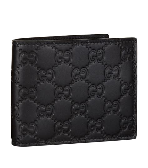 gucci embossed bi-fold wallet|Gucci bifold wallet men.